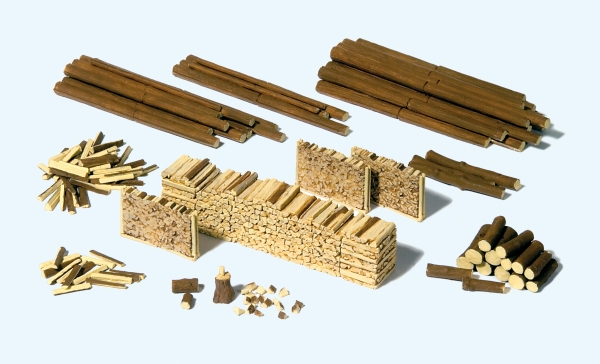 Preiser 17609 Stämme, Holzscheite, Holzstapel