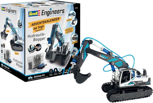 Revell 01054 Adventskalender Engineers Hydraulischer Bagger, Revell 0Engineers - Bauen, Forschen, En