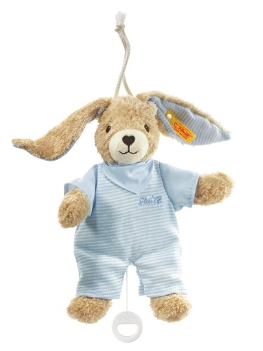 Steiff 237515 Hoppel Hase Spieluhr 20 blau