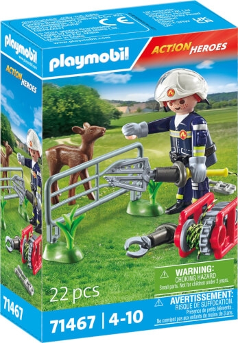 PLAYMOBIL 71467 Feuerwehr-Tierrettung