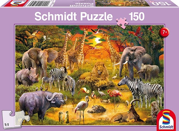 Schmidt Spiele 56195 Tiere in Afrika, 150 Teile