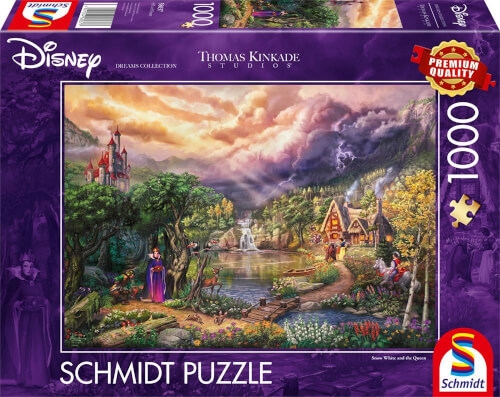 Schmidt Spiele 58037 Disney, Snow White and the Queen, Puzzle Thomas Kinkade 1.000 Teile