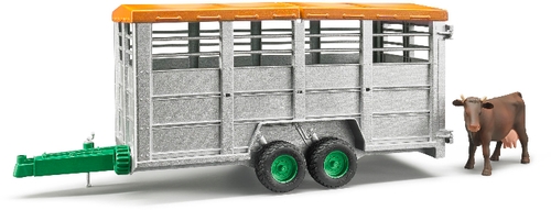 Bruder 2227 Viehtransportanhänger inkl. 1 Kuh