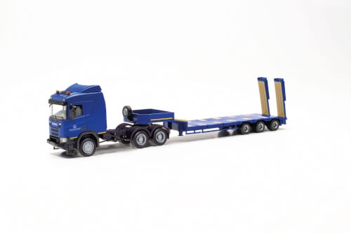 Herpa 747035 Scania CR Niedrigdach 6x6 Semitieflade-Sattelzug Wehrtechnische Dienststelle für Waffen