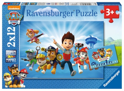 Ravensburger 07586 Puzzle: Ryder und die Paw Patrol 2x12 Teile