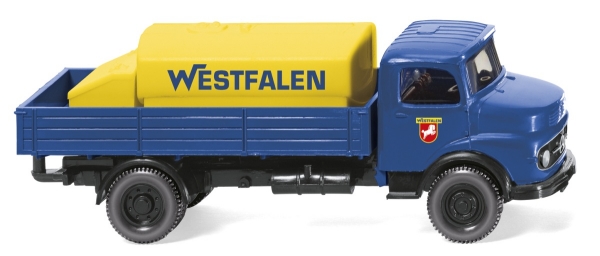 Wiking 043801 Pritschen-Lkw mit Aufsatztank (MB) "Westfalen"