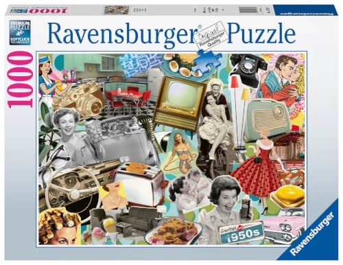 Ravensburger Puzzle 17387 Die 50er Jahre - 1000 Teile Puzzle für Erwachsene und Kinder ab 14 Jahren