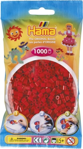 Dan Import 207-22 HAMA Bügelperlen Midi - Mittelrot 1000 Perlen