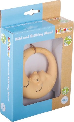 VEDES 40814094 SpielMaus Baby Kautschuk Spiel- und Beißring Mond