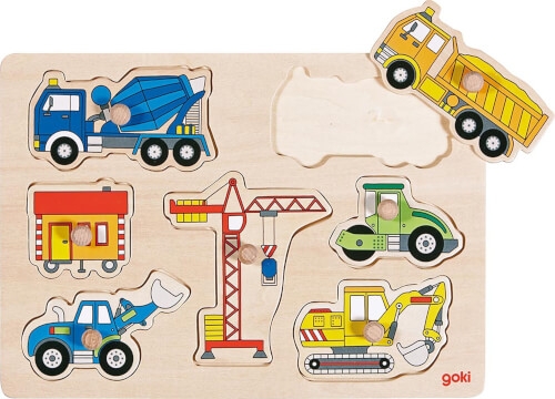 GoKi Steckpuzzle Baufahrzeuge