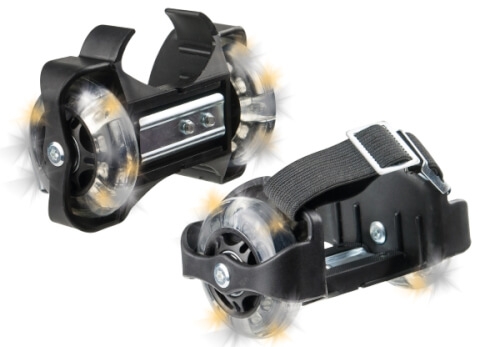 New Sports Fersenroller mit LED, schwarz