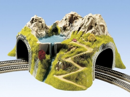 Noch 5180 H0-Ecktunnel 2-gleisig