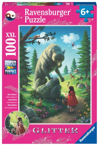 Ravensburger Kinderpuzzle - 12988 Rotkäppchen und der Wolf - Märchen-Puzzle für Kinder ab 6 Jahren,