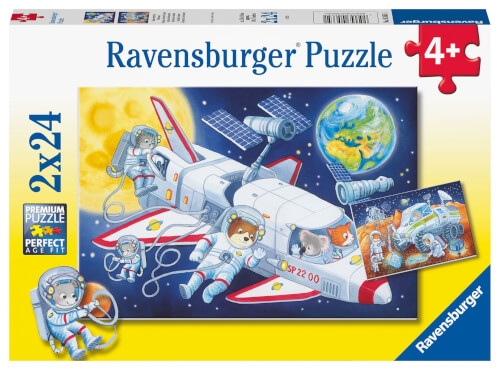 Ravensburger Kinderpuzzle - 05665 Reise durch den Weltraum - 2x24 Teile Puzzle für Kinder ab 4 Jahre