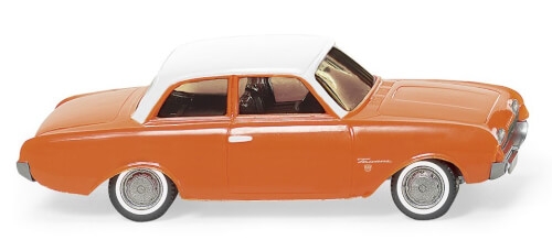 Wiking 020001 Ford 17M - orange mit weißem Dach