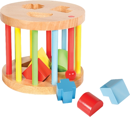 Vedes 40771115 Spielmaus Holz Steckbox, rund, 6 Steine