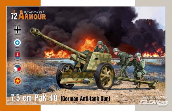 Special Hobby 100-SA72025 7,5 cm PaK 40 German Anti-tank Gun in 1:72