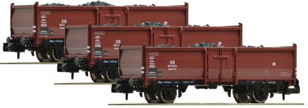 Fleischmann 820530 3-tlg. Set: Kohlewagen, Bauart Omm52, DB