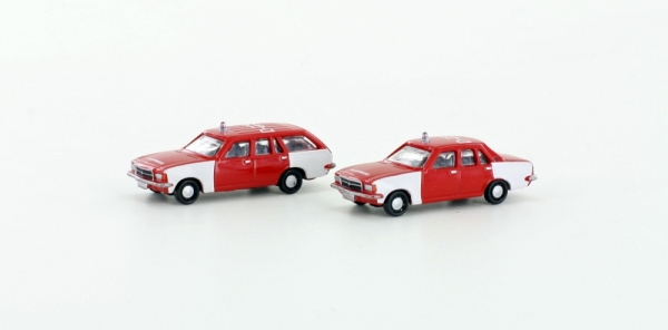 Lemke Minis LC4510 Opel Rekord D 2er Set Feuerwehr