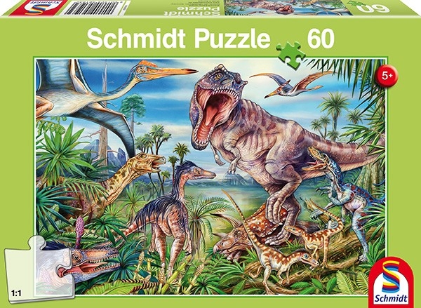 Schmidt Spiele 56193 Bei den Dinosauriern, 60 Teile
