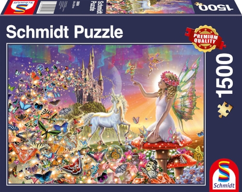 Schmidt Spiele 58994 Puzzle Märchenhaftes Zauberland 1500 Teile