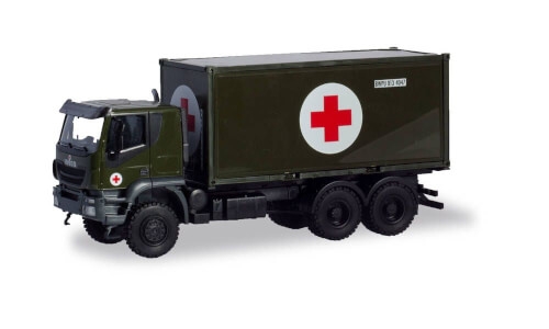 Herpa 746519 Iveco Trakker 6x6 Container-LKW "Bundeswehr"