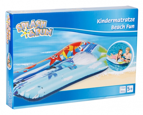 Vedes 77803271 Splash & Fun Kindermatratze Beach Fun+Sichtfenster
