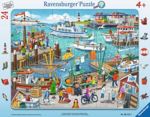 Ravensburger 61525 Puzzle: Ein Tag am Hafen, 24 Teile