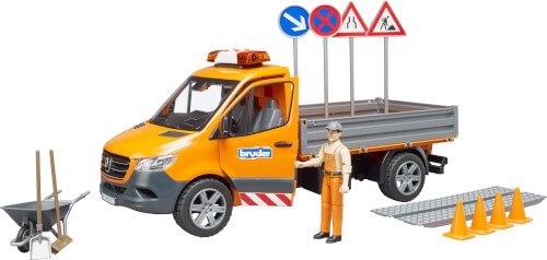 Bruder 2677 MB Sprinter Kommunal mit Fahrer, Light + Sound Modul und Zubehör