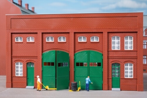 Auhagen 80529 HO Wände 2391G rot, Tore L