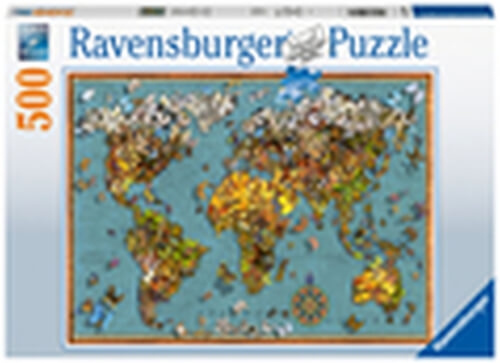 Ravensburger 15043 Puzzle Antike Schmetterling-Weltkarte 500 Teile