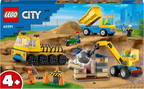 LEGO® City 60391 Baufahrzeuge und Kran mit Abrissbirne