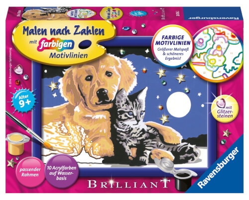 Ravensburger Malen nach Zahlen 28016 - Funkelnder Sternenhimmel  Kinder ab 9 Jahren