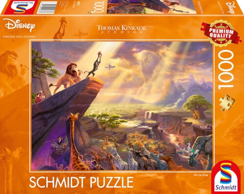 Schmidt Spiele Puzzle Thomas Kinkade, Disney, Der König der Löwen, 1000 Teile