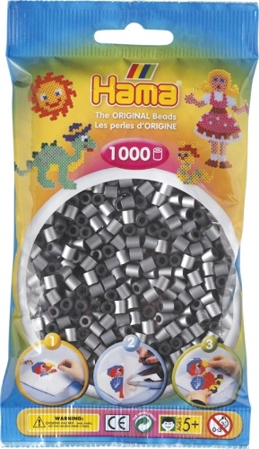 Dan Import 207-62 HAMA Bügelperlen Midi - Silber 1000 Perlen