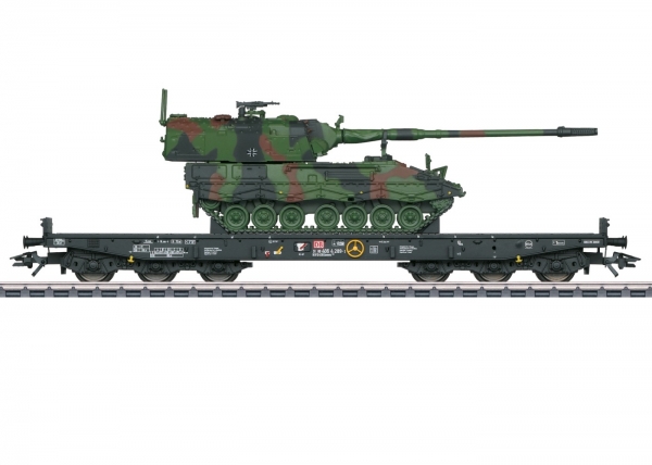 Märklin 48873 H0 Schwerlastwagen Samms 709 beladen, Panzerhaubitze 2000