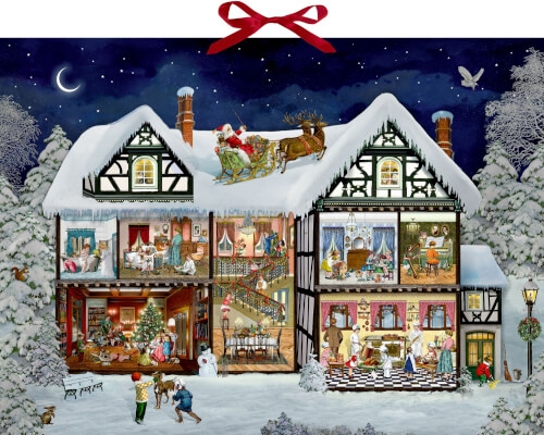 Coppenrath 95571 Im Adventshaus, Wand-Adventskalender (Behr)