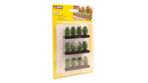 Noch 21547 H0/TT/N Thuja-Hecke 3 cm hoch, 12 Stück