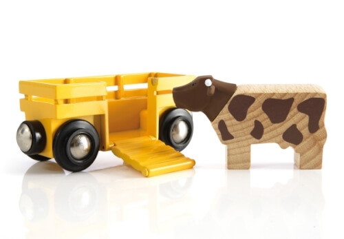 BRIO 63340600 Tierwagen mit Kuh