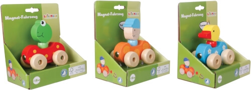 Vedes 42804959 SpielMaus Holz Magnet-Fahrzeug, 3-fach sortiert