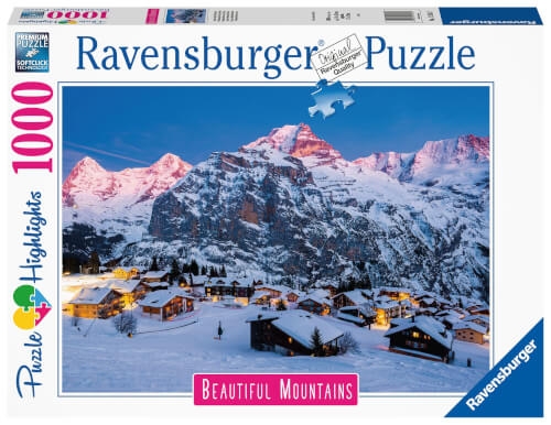 Ravensburger Puzzle 17316 - Berner Oberland, Mürren - 1000 Teile Puzzle, Beautiful Mountains Kollekt