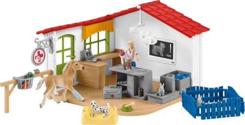 Schleich Farm World 42502 Tierarzt-Praxis mit Haustieren