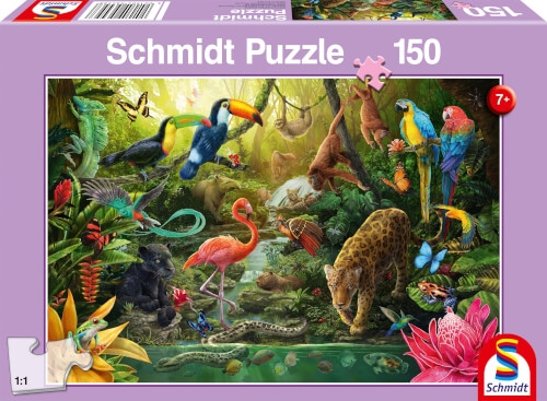 Schmidt Spiele 56456 Puzzle 150 Teile Urwaldbewohner