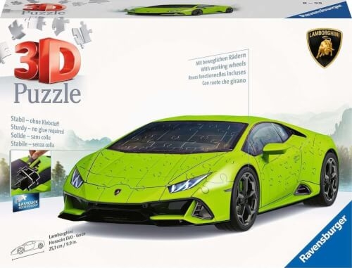 Ravensburger 3D Puzzle 11559 Lamborghini Huracán EVO - Verde - 108 Teile - Das berühmte Fahrzeug als