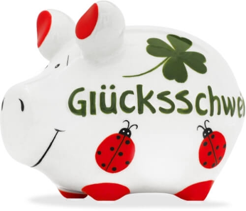 Sparschwein ''Glücksschwein'' - Kleinschwein von KCG - Höhe ca. 9 cm