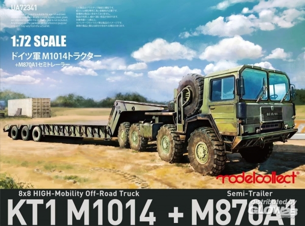 Modelcollect UA72341 German MAN KAT1M1014 8*8 Truck mit M870A1 Trailer in 1:72