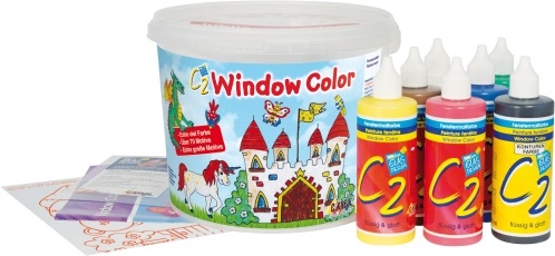C. Kreul 40155 Window Color Eimer 7 Farben + Zubehör
