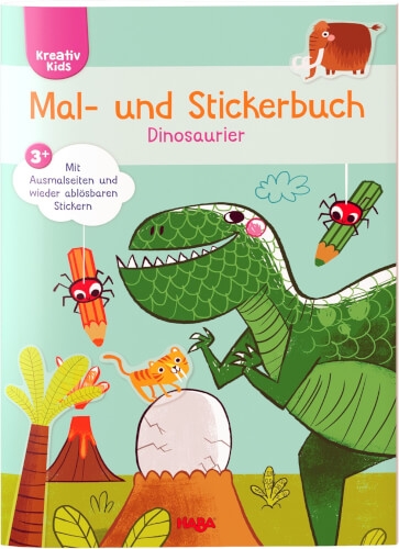 Haba 305451 Kreativ Kids # Mal- und Stickerbuch Dinos1
