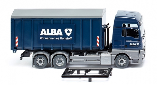 Wiking 067204 Abrollcontainer (Meiller/MAN TGX Euro 6) "Alba"