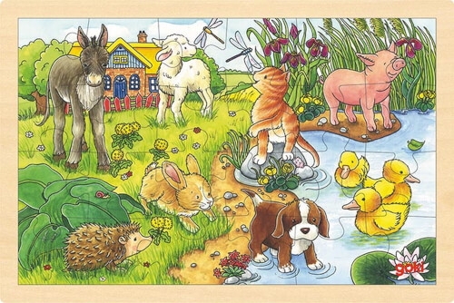 GoKi Einlegepuzzle Tierkinder II